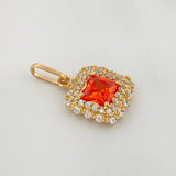 Square Halo Pendant 2.05 g / 3/4 in 18K Yellow Gold