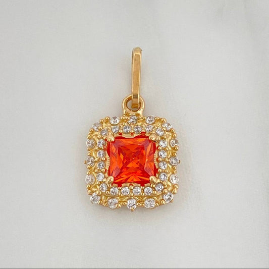Dije Halo Cuadrado 2.05 g / 3/4 in Oro Amarillo 18K