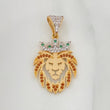 Pendant Lion 3.35 g / 1 1/4 in Two Yellow White Gold 18K