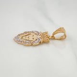 Pendant Lion 3.25 g / 1 1/4 in Two Yellow White Gold 18K