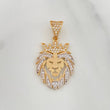 Pendant Lion 3.25 g / 1 1/4 in Two Yellow White Gold 18K