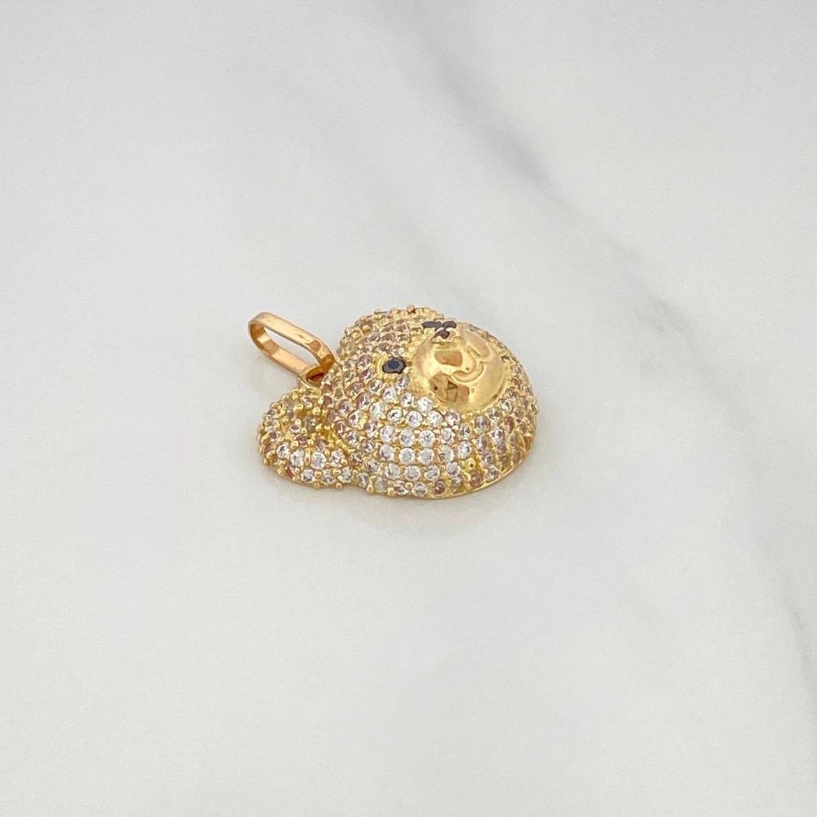 Dije Rostro Oso 2.95 g / 3/4 in Oro Amarillo 18K