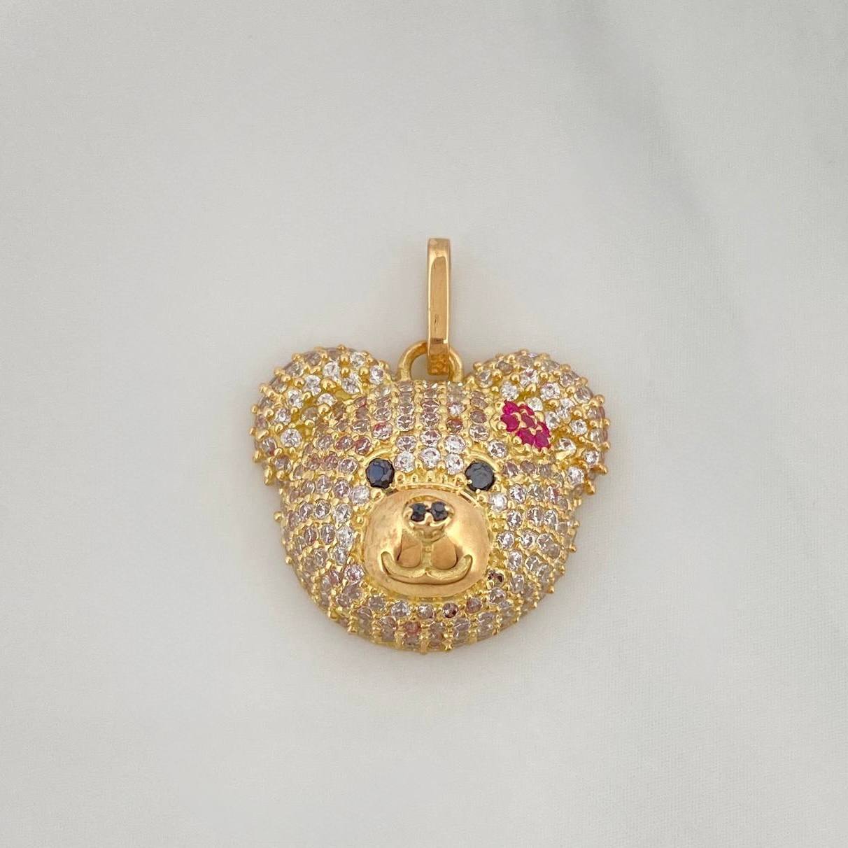 Dije Rostro Oso 2.95 g / 3/4 in Oro Amarillo 18K