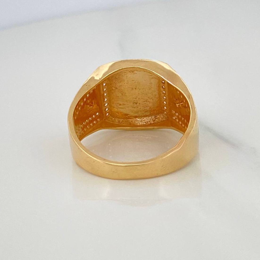 Anillo San Miguel Arcángel 8.25 g / T10 3/4 Tres Oros 18K
