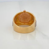 Anillo Correa Corona 10.9 g / T8 3/4 Tres Oros 18K