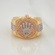 Anillo Correa Corona 10.9 g / T8 3/4 Tres Oros 18K