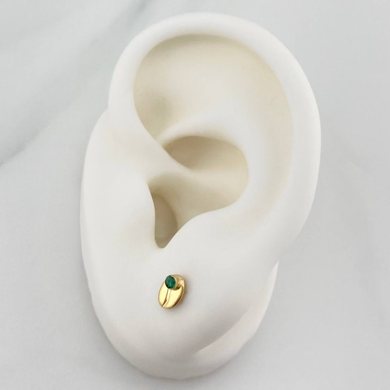 Topos Grano de Café 0.6gr / 5.5mm Oro Amarillo 18K &