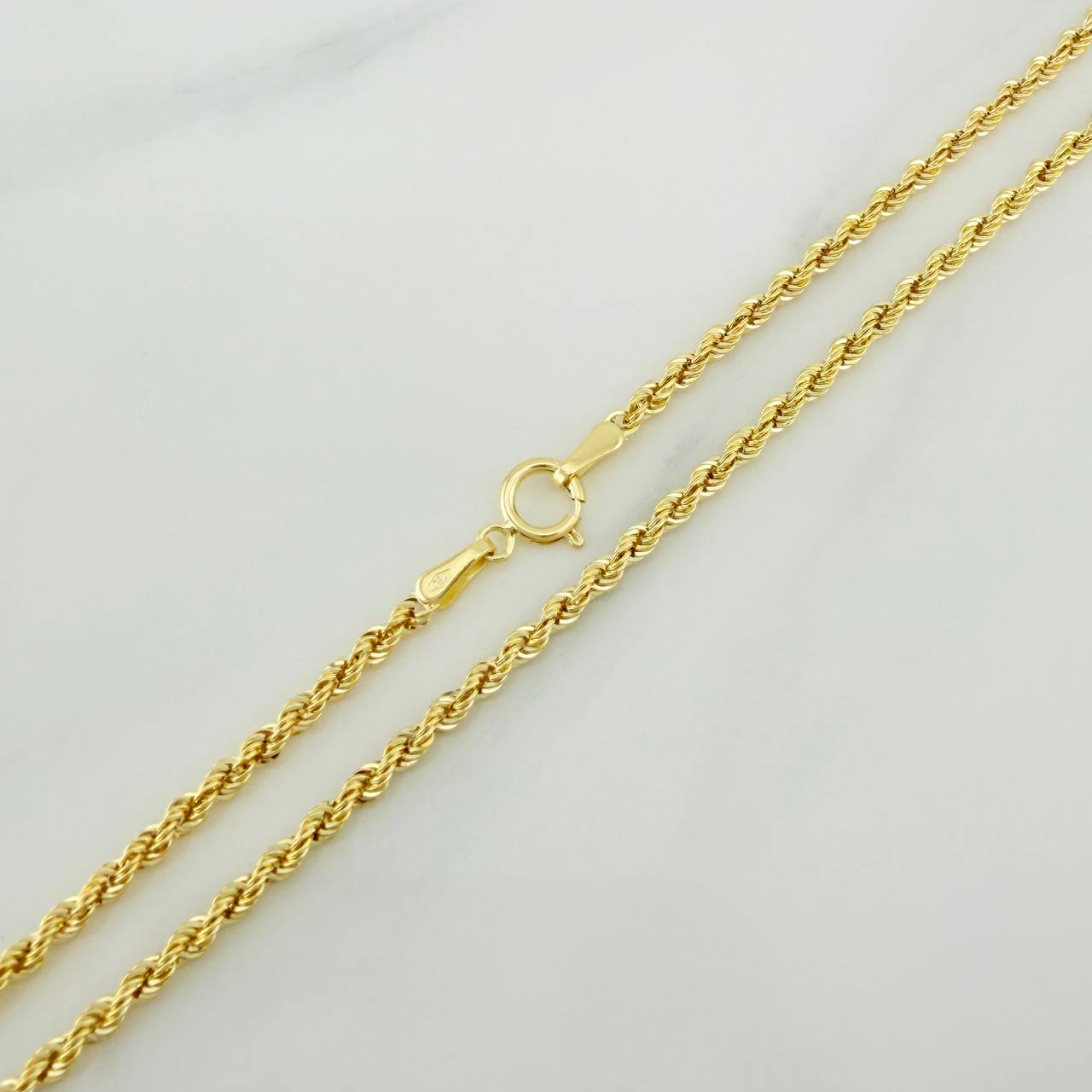 Cadena Lazo 3.05gr / 23 1/2 in / 2mm Oro Amarillo +3 18K %