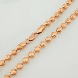 Cadena Militar Media Luna 25.6gr / 24 in / 5mm Oro Rosa Nac.Esp. 18K $