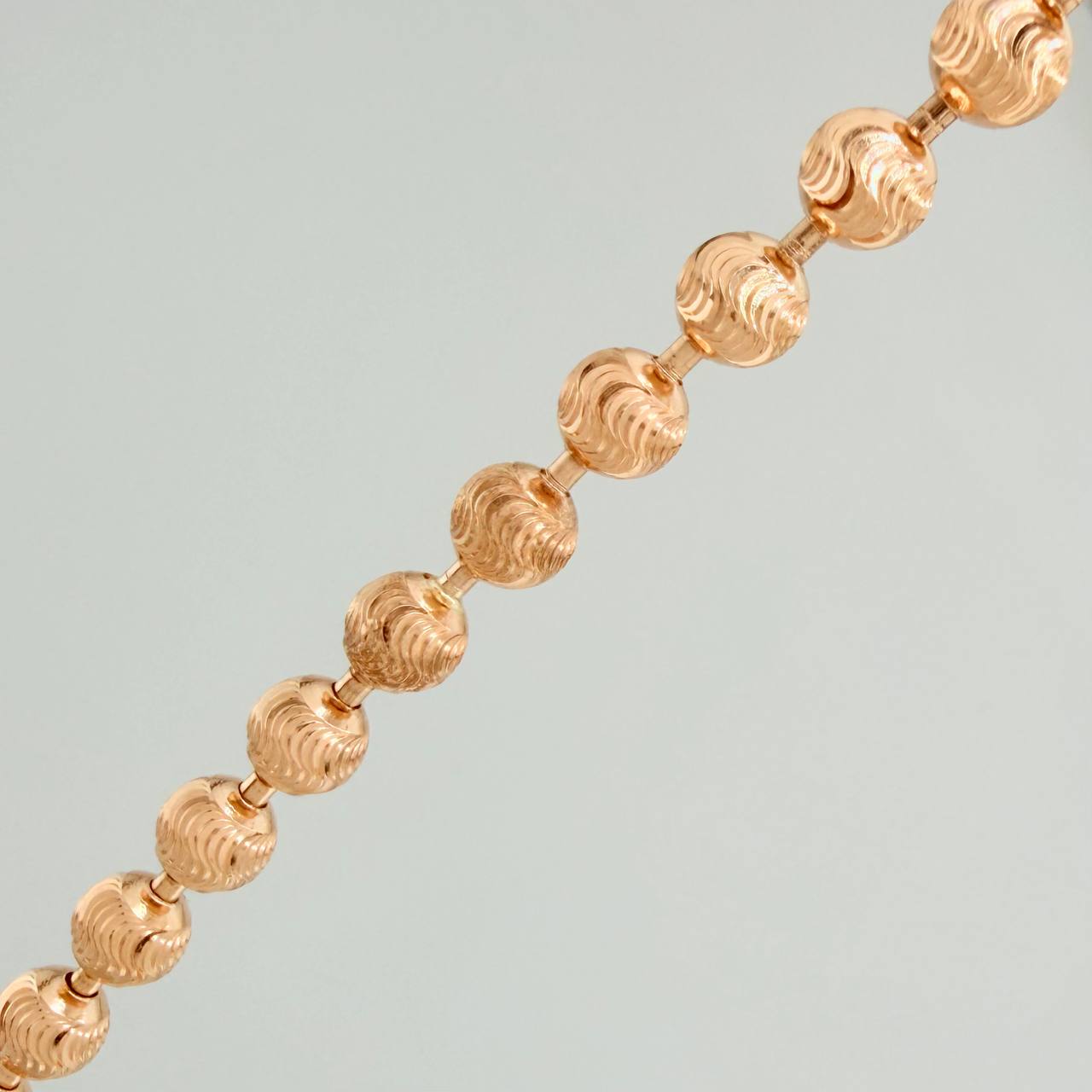 Cadena Militar Media Luna 25.6gr / 24 in / 5mm Oro Rosa Nac.Esp. 18K $