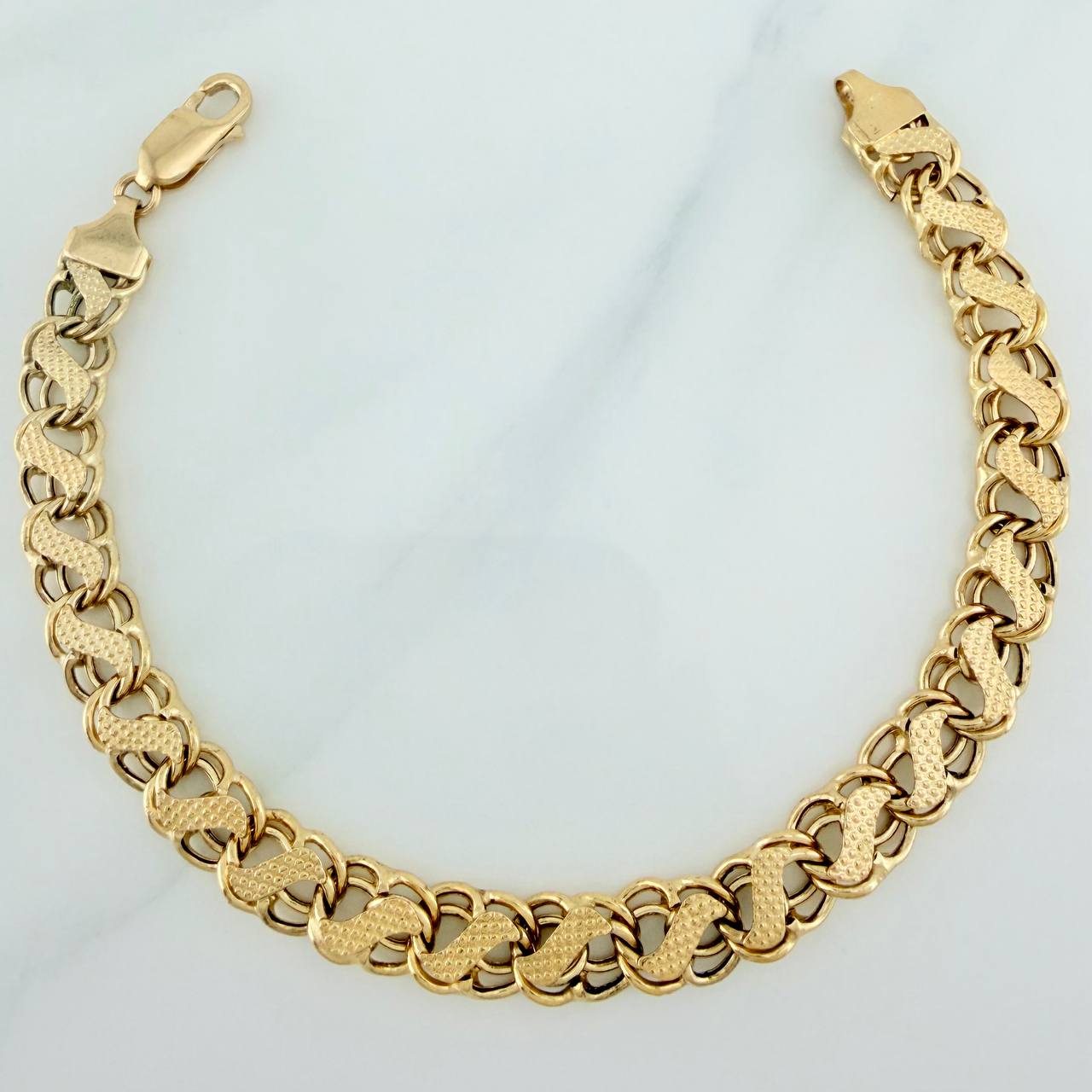 Bracelet Link 12.05gr / 7 3/4 in / 7mm Yellow Gold +3 18K $