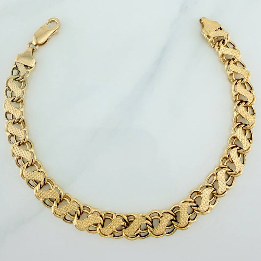Bracelet Link 12.05gr / 7 3/4 in / 7mm Yellow Gold +3 18K $