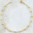 Military Spike Bracelet 2.15gr / 7.1in / 3mm Faceted Beads 18K Yellow Gold