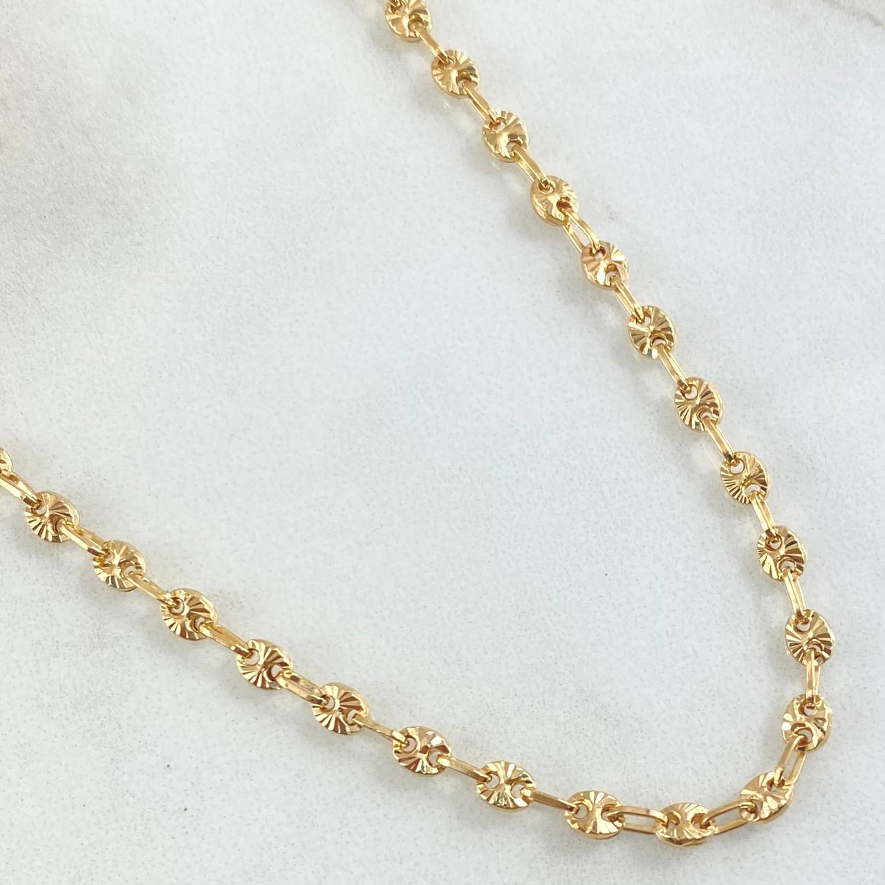 Cadena GC 8.15gr / 50cm / 3.2mm Diamantada Oro Amarillo 18K