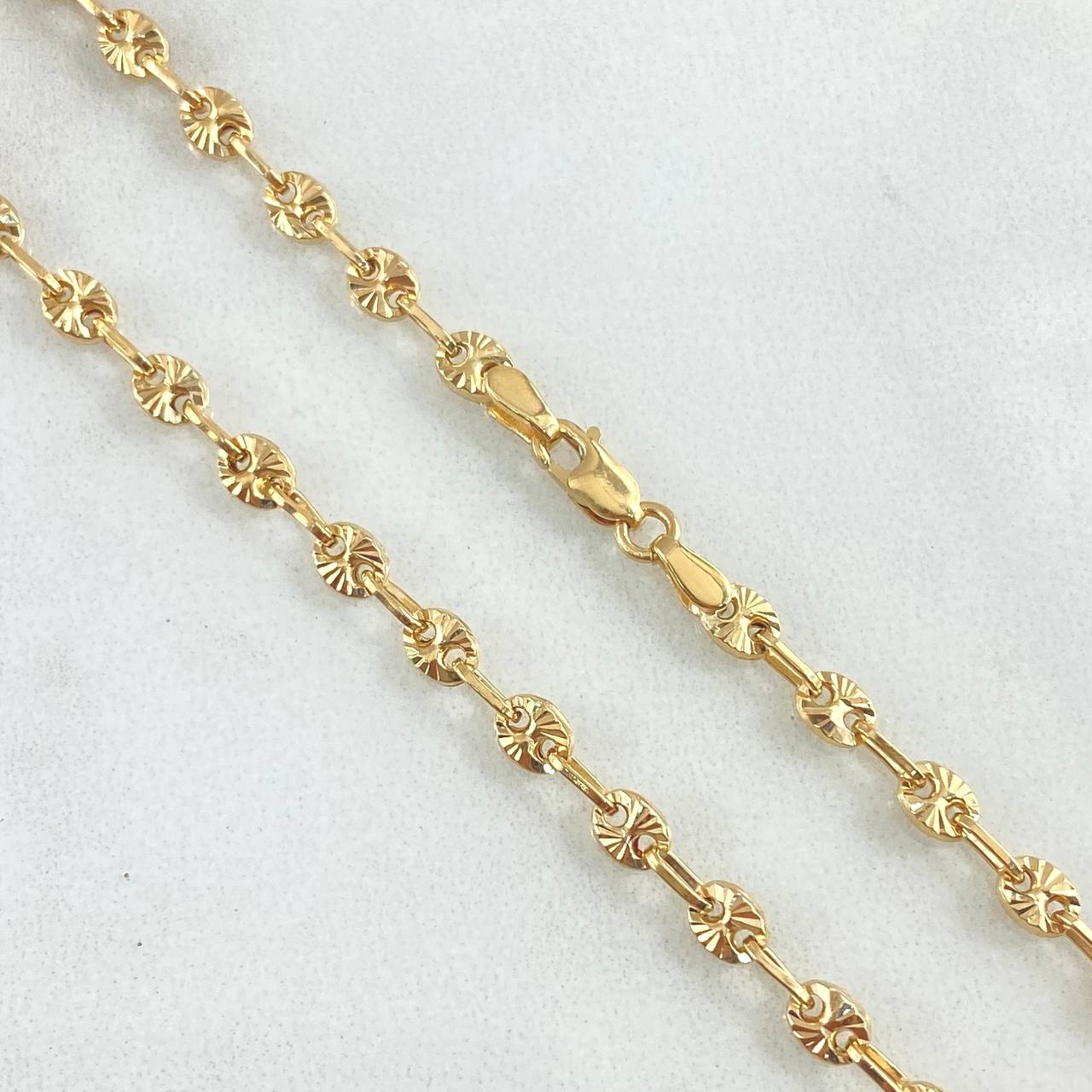 Cadena GC 8.15gr / 50cm / 3.2mm Diamantada Oro Amarillo 18K