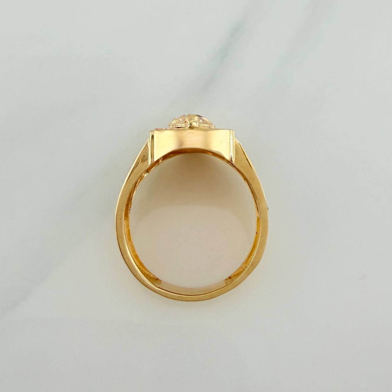 Anillo San Judas Tadeo 8.75gr / T9 1/2 / Tres Oros 18K %