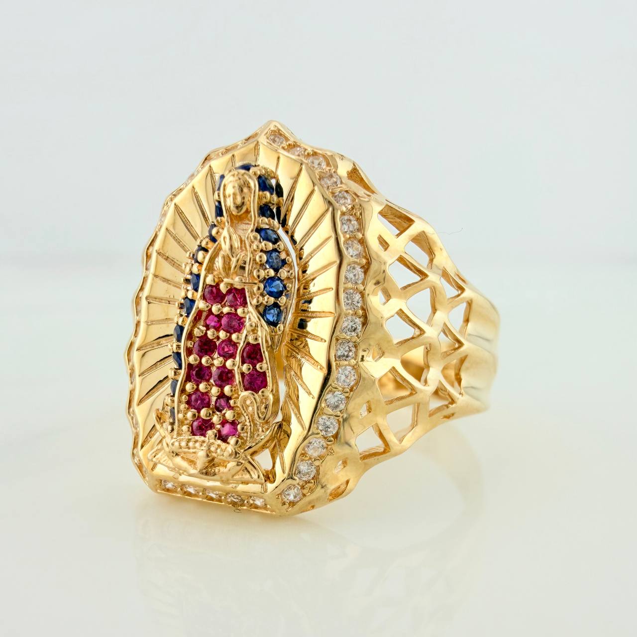 Anillo Virgen de Guadalupe 5.55gr / T10 1/2 / Oro Amarillo 18K %