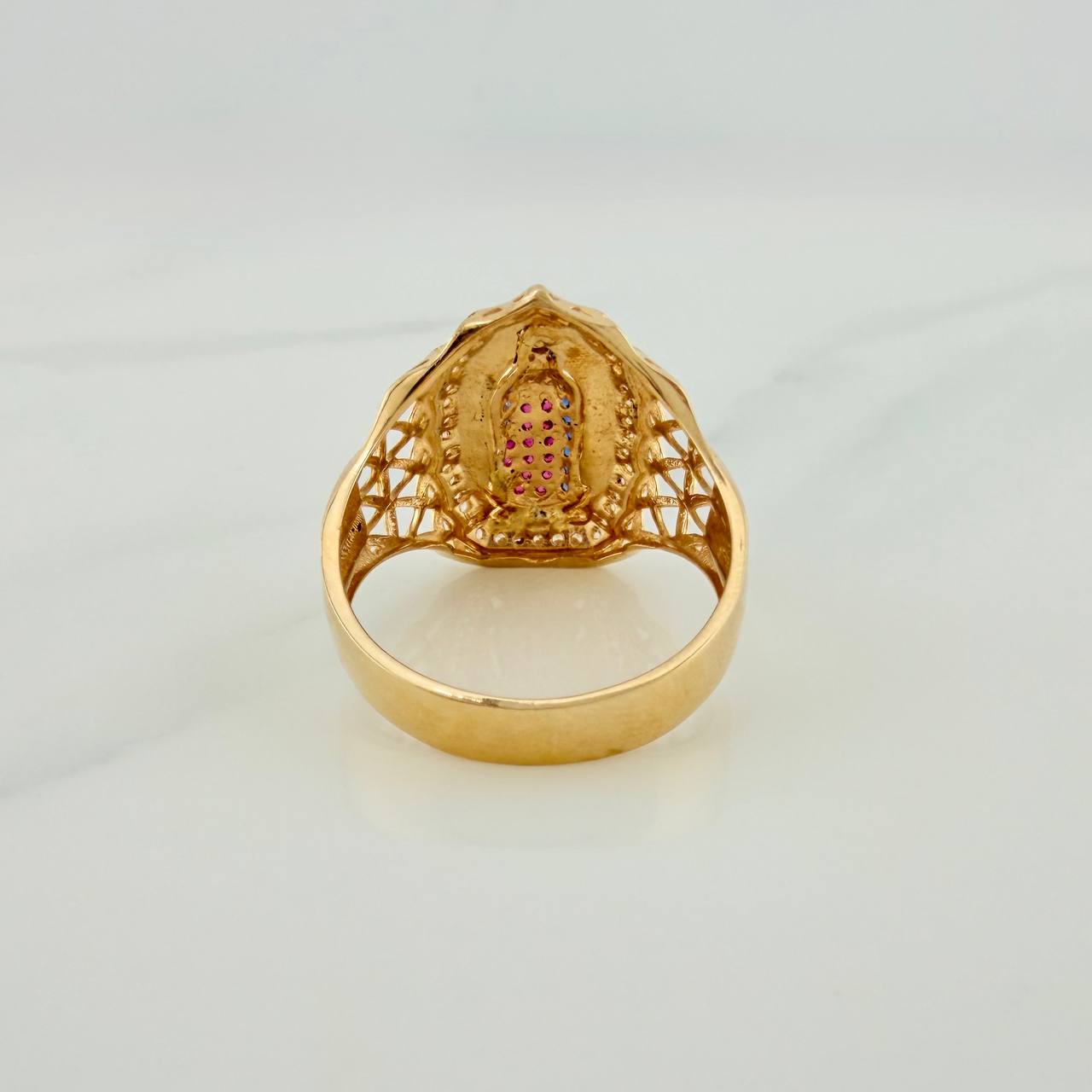 Anillo Virgen de Guadalupe 5.55gr / T10 1/2 / Oro Amarillo 18K %