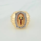 Anillo Virgen de Guadalupe 5.75gr / T5 3/4 / Tres Oros 18K %