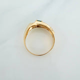 Rectangular Halo Ring 4.3gr / T9 1/2 / Yellow Gold 18K %