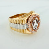 Anillo Corona 7.25gr / T8 1/4 / Tres Oros 18K %