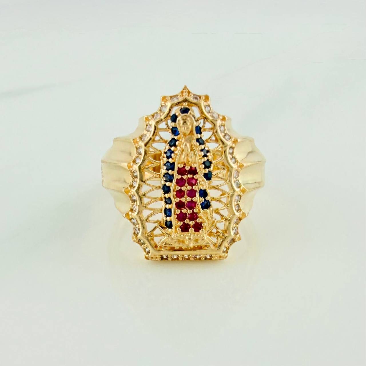 Anillo Virgen de Guadalupe 6.6gr / T7 1/2 / Oro Amarillo 18K %