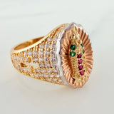 Anillo Virgen de Guadalupe 4.6gr / T6 / Tres Oros 18K %