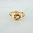 Anillo Corona 4gr / T6 1/4 / Dos Oros Amarillo Blanco 18K %