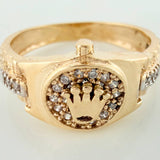 Anillo Corona 4gr / T6 1/4 / Dos Oros Amarillo Blanco 18K %