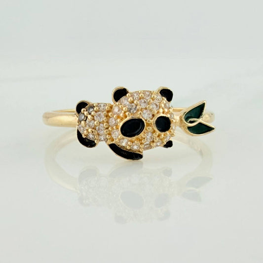 Panda Bear Ring 1.85gr / T7 1/4 / Yellow Gold 18K %