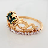 Anillo Corona 3gr / T7 1/4 / Dos Oros Amarillo Blanco 18K %