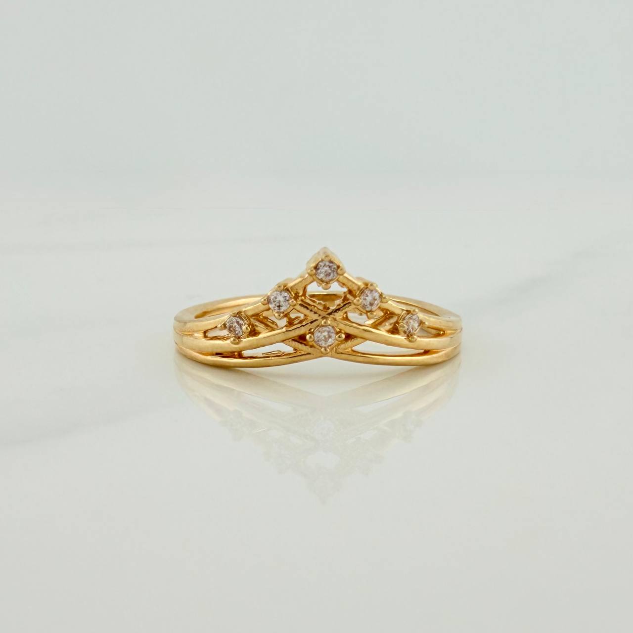 Anillo Tiara 2.3gr / T5 3/4 / Oro Amarillo 18K %