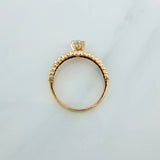Anillo Churumbela Corazones 2.5gr / T6 / Dos Oros Amarillo Blanco18K %