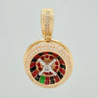 Dije Ruleta 6.6gr / 1 1/4 in / Dos Oros Amarillo Blanco 18K %