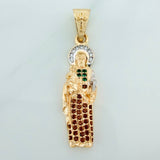 Dije San Judas Tadeo 2.85gr / 1 1/2 in / Dos Oros Amarillo Blanco 18K %