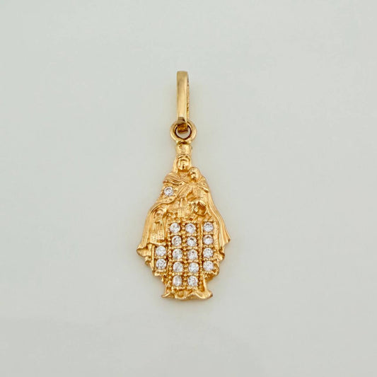 Virgin of Carmen Pendant 1.15gr / 1 in / Yellow Gold 18K %