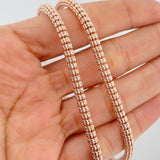 Ice Chain 32.05 g / 23 3/4 in / 4 mm Two-Tone White and Rose Gold 18K