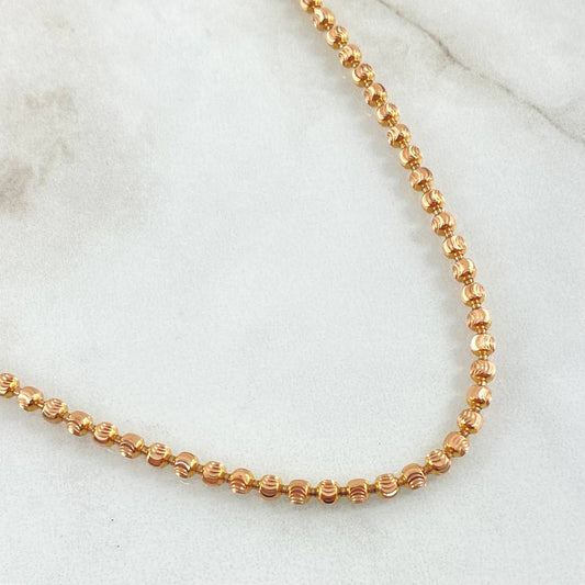 Cadena Militar Media Luna 34.7 g / 25 1/2 in / 5 mm Oro Rosa 18K