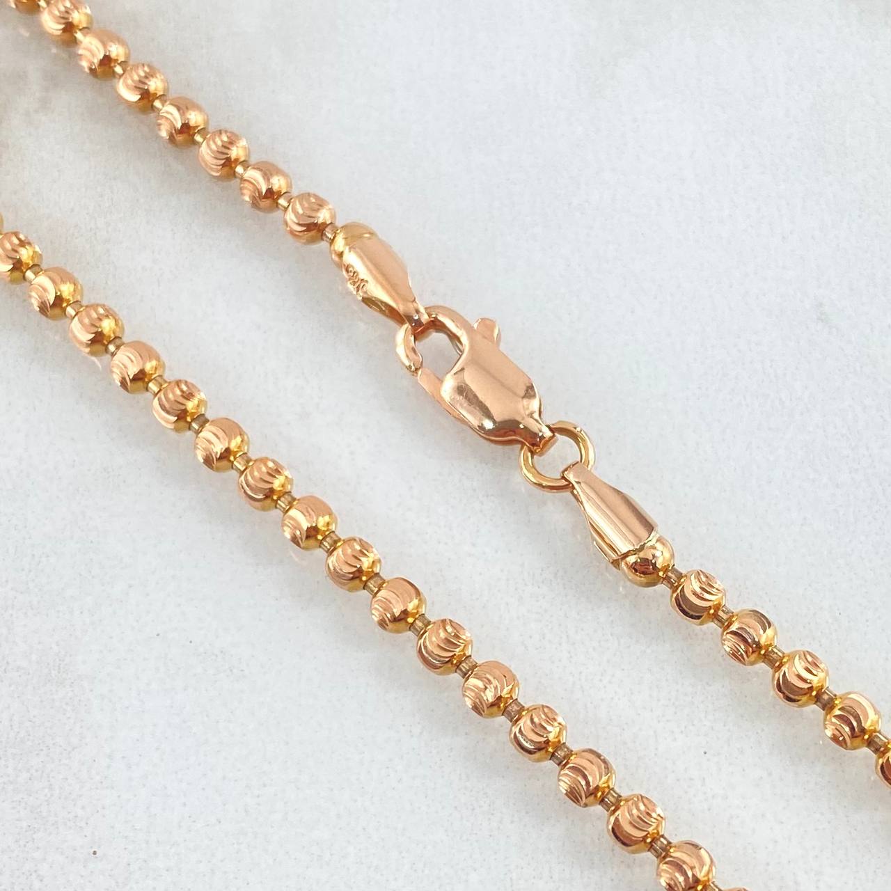 Cadena Militar Media Luna 34.7 g / 25 1/2 in / 5 mm Oro Rosa 18K