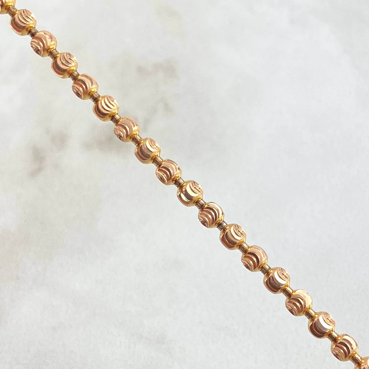 Cadena Militar Media Luna 35.05 g / 25 1/2 in / 5 mm Oro Rosa 18K