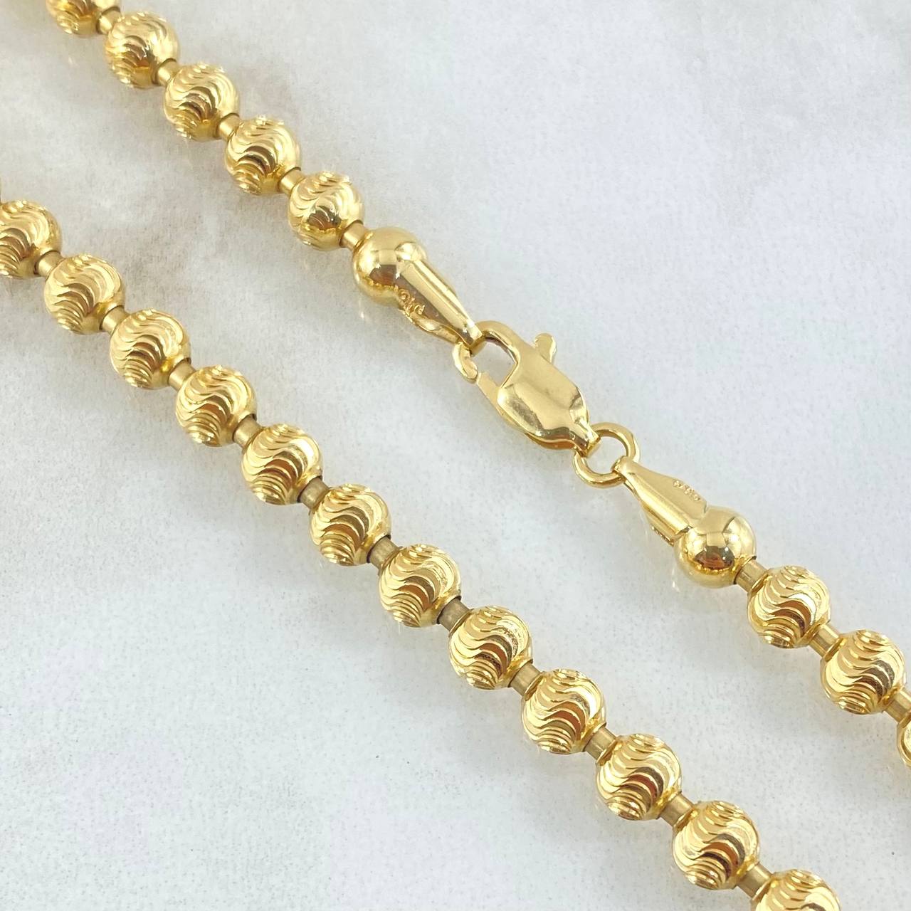 Cadena Militar Media Luna 33.55gr / 60cm / Oro Amarillo Nac.Esp. 18K ©