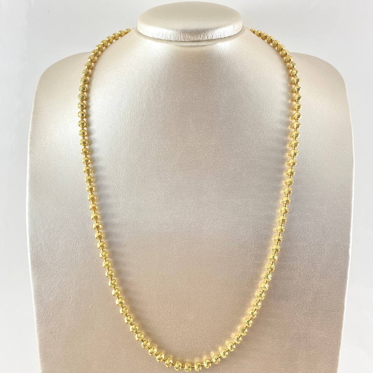 Cadena Militar Media Luna 33.55gr / 60cm / Oro Amarillo Nac.Esp. 18K ©