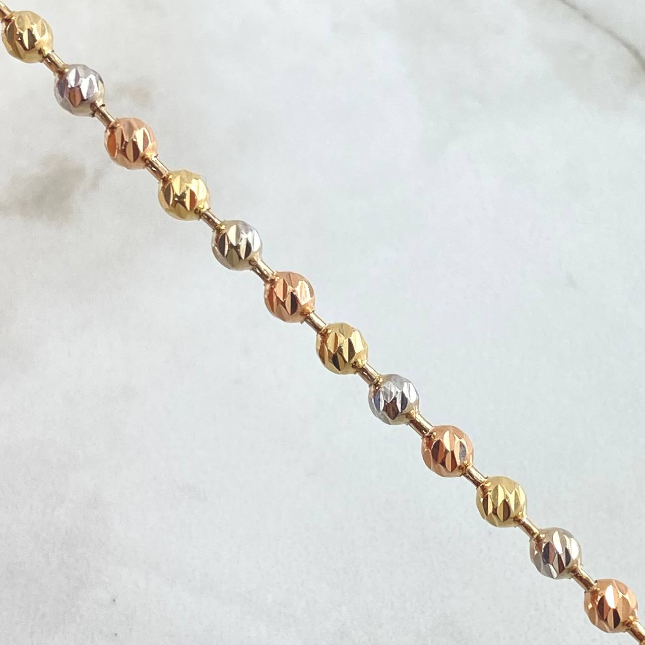 Military Chain 23.45gr / 60cm / Three Golds Nac.Esp. 18K