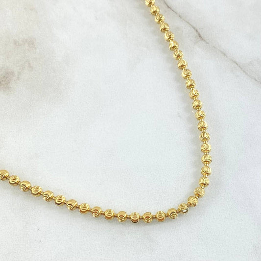 Cadena Militar Media Luna 17.35gr / 50cm / Oro Amarillo Nac.Esp. 18K