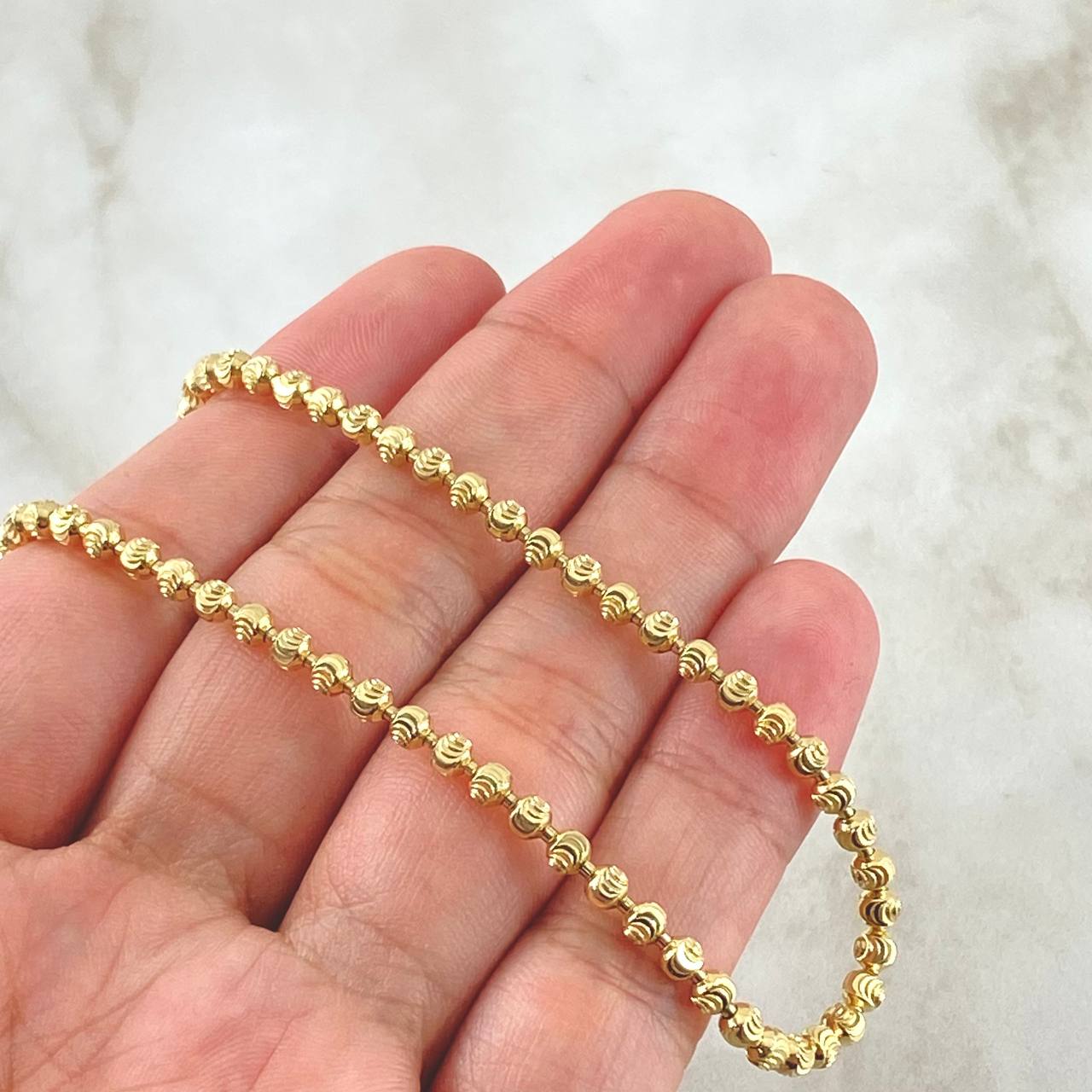 Cadena Militar Media Luna 17.35gr / 50cm / Oro Amarillo Nac.Esp. 18K