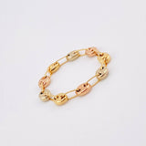 Ring Gc 0.95gr / T10 3/4 - T11 1/4 / 4.1mm Three Golds 18K ©