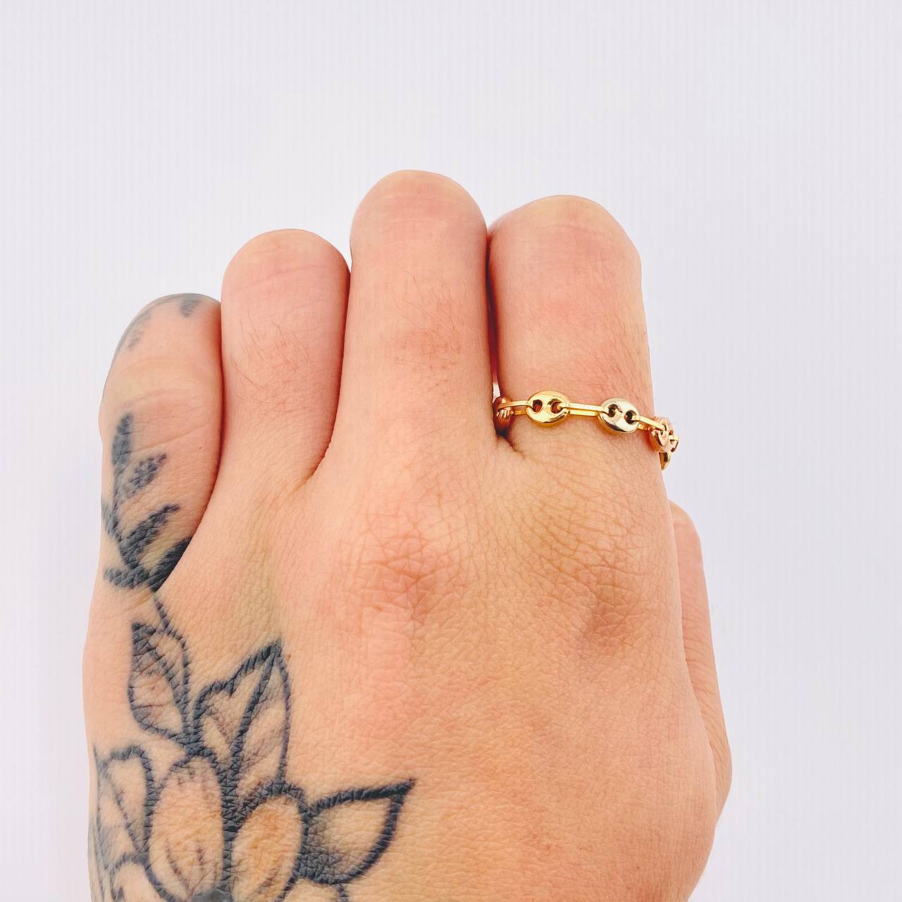 Ring Gc 0.95gr / T10 3/4 - T11 1/4 / 4.1mm Three Golds 18K ©
