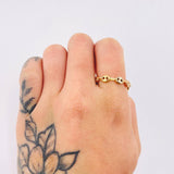 Ring Gc 0.95gr / T10 3/4 - T11 1/4 / 4mm Three Golds 18K *