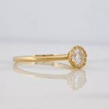Circular Solitaire Moissanite Ring 0.50 Pts 1.55g / T6 3/4 Yellow Gold 18K