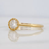 Circular Solitaire Moissanite Ring 0.50 Pts 1.55g / T6 3/4 Yellow Gold 18K